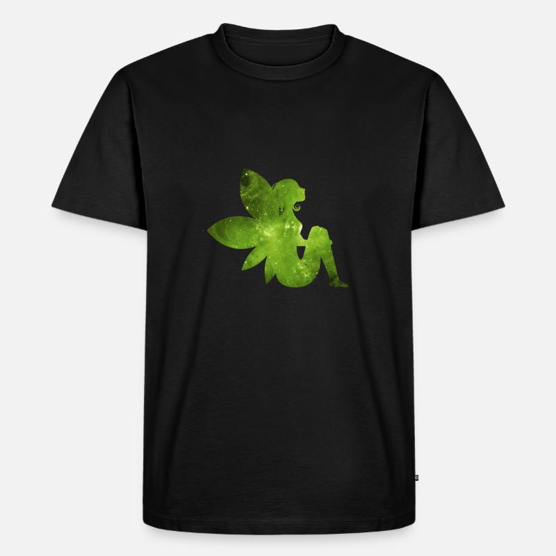Grüne Fee Geschenk Idee Elfe - Männer Premium Bio T-Shirt - Schwarz