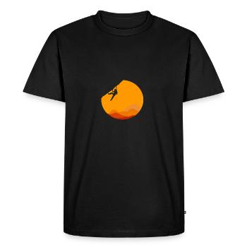 Klettern vor Sonnenuntergang Sonne Berg Geschenk - T-shirt Premium bio Homme - noir - Devant - Nico (187cm)