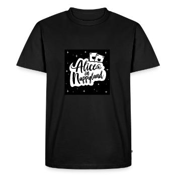 Alice au Nappyland 1 - T-shirt Premium bio Homme - noir - Devant - Nico (187cm)