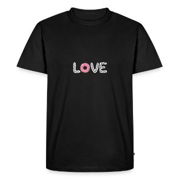 Donut shirt for donut fans gift - Men's Premium Organic T-Shirt - black - Front - Nico (187cm)