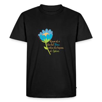 Les fleurs poussent plus lentement que les mauvaises herbes - T-shirt Premium bio Homme - noir - Devant - Nico (187cm)