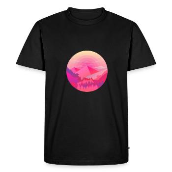 pyramide des montagnes Sonnenwald - T-shirt Premium bio Homme - noir - Devant - Nico (187cm)