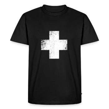 SHAPES SHAPE GRUNGE - Men's Premium Organic T-Shirt - black - Front - Nico (187cm)