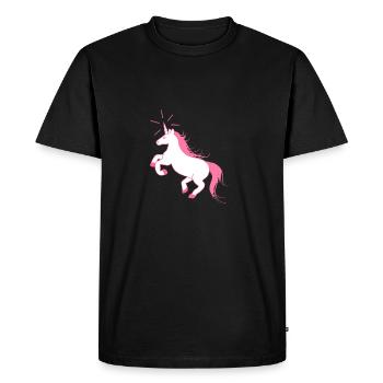 Incroyable Unicorn - La dernière licorne - T-shirt Premium bio Homme - noir - Devant - Nico (187cm)