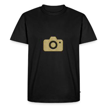caméra d'or - T-shirt Premium bio Homme - noir - Devant - Nico (187cm)