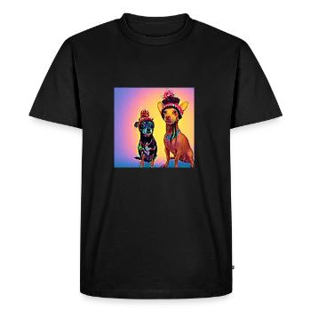 Pop Art - T-shirt Premium bio Homme - noir - Devant - Nico (187cm)
