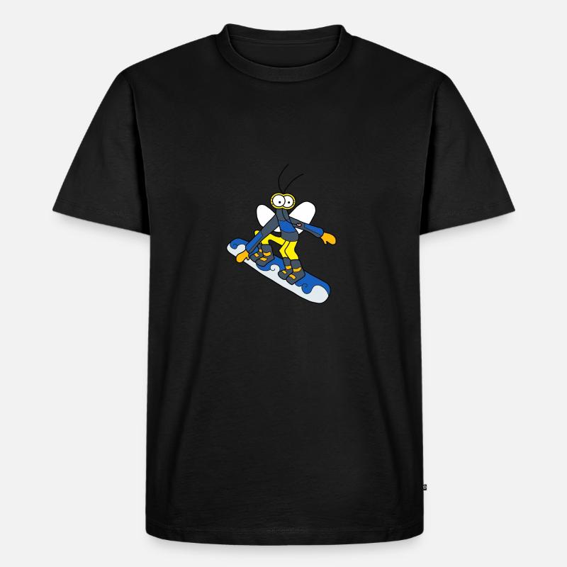 Đến Wana Snowboarding - Junge - Männer Premium Bio T-Shirt - Schwarz