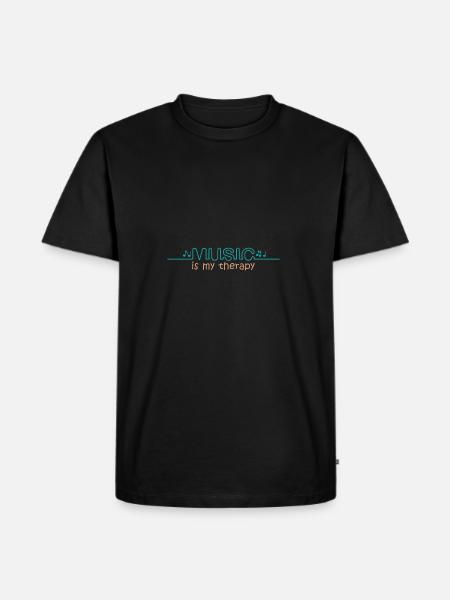 music is my therapy - Music is my therapy - Men's Premium Organic T-Shirt - black