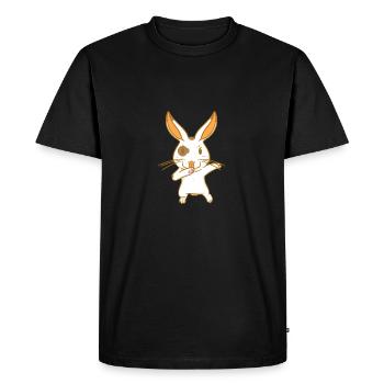 Hase - Karaté - Martial Hase - Danse Lapin - T-shirt Premium bio Homme - noir - Devant - Nico (187cm)