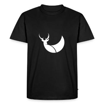 Deer stag design logo illustration gift idea - Men's Premium Organic T-Shirt - black - Front - Nico (187cm)
