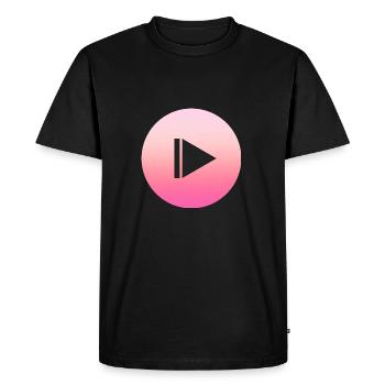 Simple simple pink supeer design/symbol - Men's Premium Organic T-Shirt - black - Front - Nico (187cm)