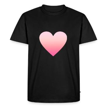 Conception de coeur rose simple simple / symbole - T-shirt Premium bio Homme - noir - Devant - Nico (187cm)