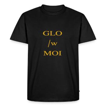 Glow with me - Men's Premium Organic T-Shirt - black - Front - Nico (187cm)