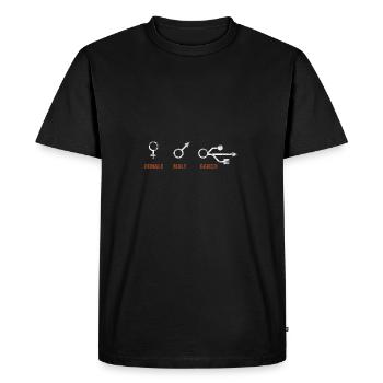 Femme homme joueur gambler masculin - T-shirt Premium bio Homme - noir - Devant - Nico (187cm)