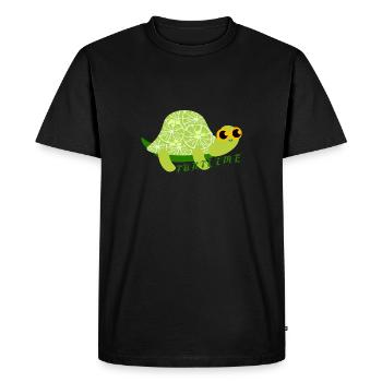 Tortue de tilleul. - T-shirt Premium bio Homme - noir - Devant - Nico (187cm)