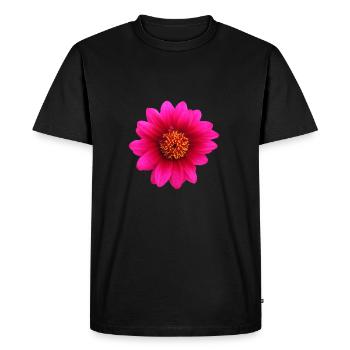 fleurs lys tulipes orchidées ger dahlia de tournesol - T-shirt Premium bio Homme - noir - Devant - Nico (187cm)