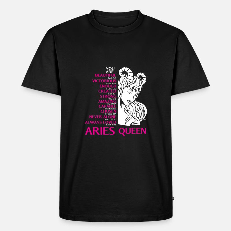 Sternzeichen Widder - Männer Premium Bio T-Shirt - Schwarz