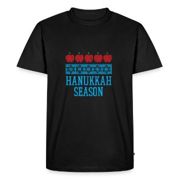 Laid Hanoukka, Hanoukka, fête des lumières, cadeau - T-shirt Premium bio Homme - noir - Devant - Nico (187cm)