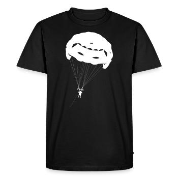 Parachute ascensionnel Parapente - T-shirt Premium bio Homme - noir - Devant - Nico (187cm)