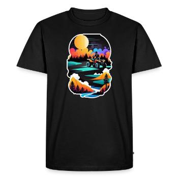 quad et tout terrain - T-shirt Premium bio Homme - noir - Devant - Nico (187cm)