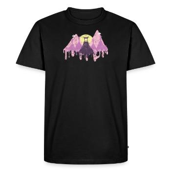 China Asian Landscape Vintage Traveling - Men's Premium Organic T-Shirt - black - Front - Nico (187cm)