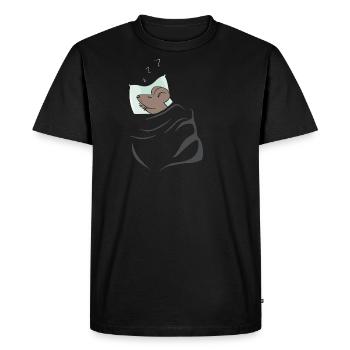 Rat sleep shirt pajama night shirt with mouse - Men's Premium Organic T-Shirt - black - Front - Nico (187cm)