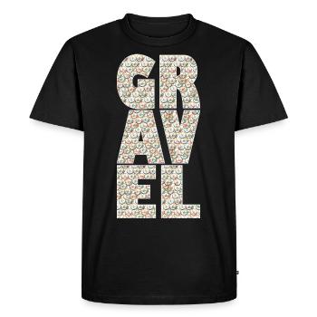 Gravel Gravelbike Cycling Biking Vélo Vintage - T-shirt Premium bio Homme - noir - Devant - Nico (187cm)