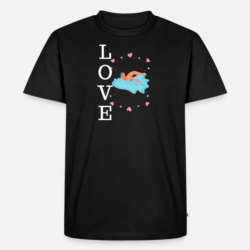 Comedy Schwimmen - Männer Premium Bio T-Shirt - undefined