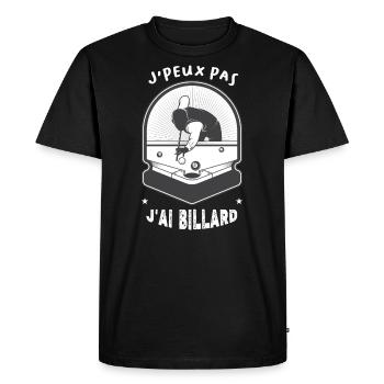 J'Peux Pas J'Ai Billard Cadeau Joueur De Billard - T-shirt Premium bio Homme - noir - Devant - Nico (187cm)