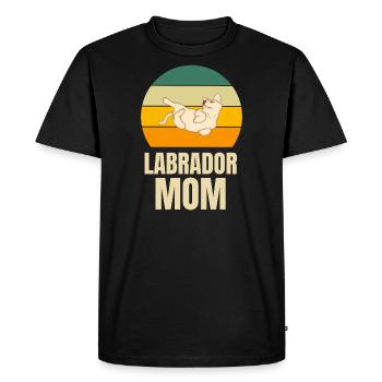 Retro Chiens Mama Labrador - T-shirt Premium bio Homme - noir - Devant - Nico (187cm)