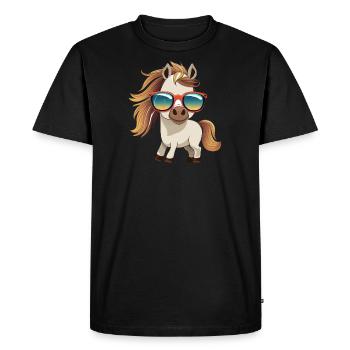 Cheval - T-shirt Premium bio Homme - noir - Devant - Nico (187cm)