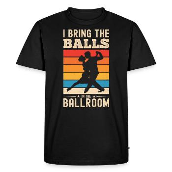 Danse Slogan Ballroom Couple Dance Dance Floor - T-shirt Premium bio Homme - noir - Devant - Nico (187cm)