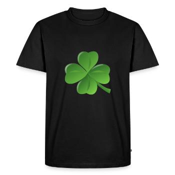 trèfle chance trèfle à quatre feuilles chance clover8 - T-shirt Premium bio Homme - noir - Devant - Nico (187cm)
