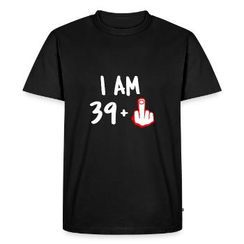 40 years birthday gift t shirt funny - Men's Premium Organic T-Shirt - black - Front - Nico (187cm)