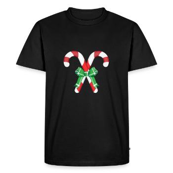 sucre de canne - T-shirt Premium bio Homme - noir - Devant - Nico (187cm)