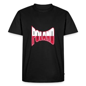pologne pologne texte conception logo célébrer partie bal - T-shirt Premium bio Homme - noir - Devant - Nico (187cm)