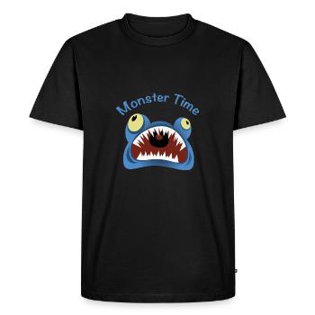 Dents de créatures effrayantes Monster Scare Scary Monster Time - T-shirt Premium bio Homme - noir - Devant - Nico (187cm)