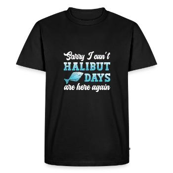 Halibut and fisherman accessories for men, - Men's Premium Organic T-Shirt - black - Front - Nico (187cm)