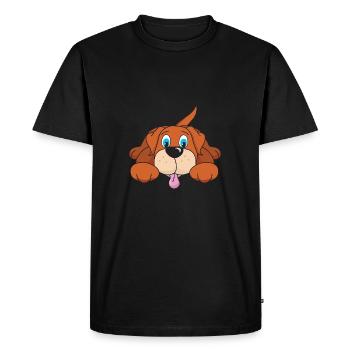 Chiot mignon chien animaux domestiques - T-shirt Premium bio Homme - noir - Devant - Nico (187cm)