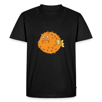 Puffer poisson mer océan sous l'eau - T-shirt Premium bio Homme - noir - Devant - Nico (187cm)