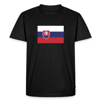 Flag Slovakia Flag Slovakia - Men's Premium Organic T-Shirt - black - Front - Nico (187cm)