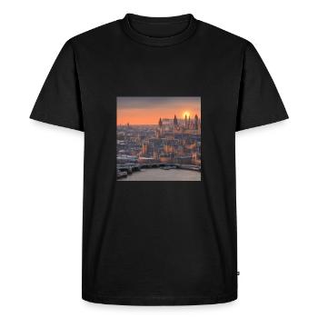 England London sunrise Westminster - Men's Premium Organic T-Shirt - black - Front - Nico (187cm)