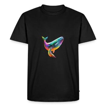 BALEINE MAJESTUEUSE - T-shirt Premium bio Homme - noir - Devant - Nico (187cm)