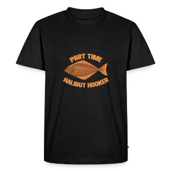 halibut fishing net, halibut fishing rods, - Men's Premium Organic T-Shirt - black - Front - Nico (187cm)
