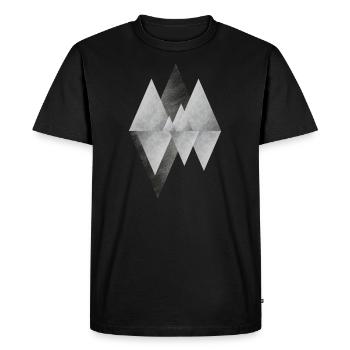 Montagnes - T-shirt Premium bio Homme - noir - Devant - Nico (187cm)