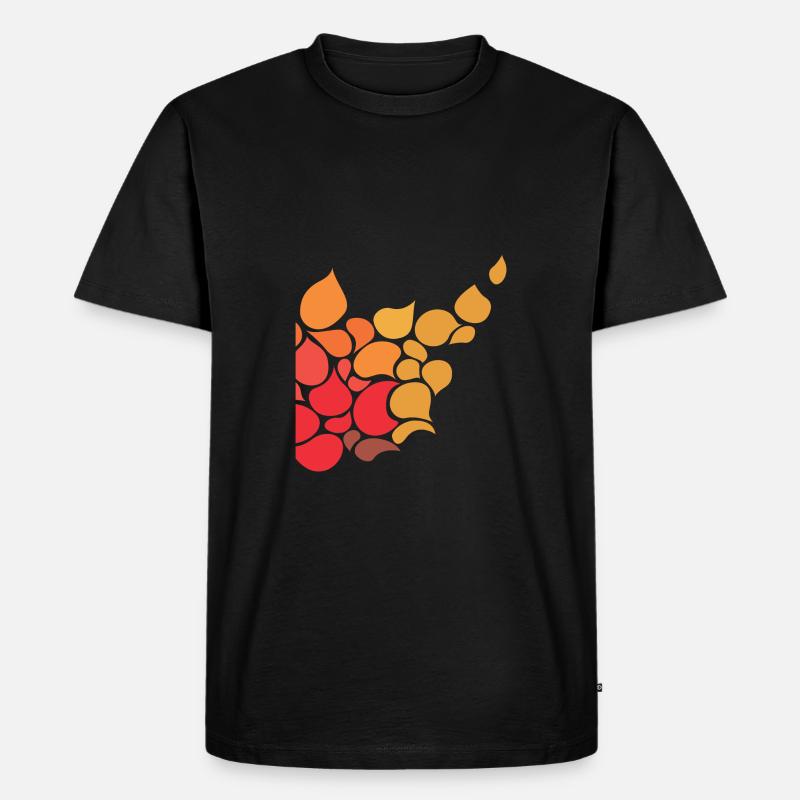 Stylisches Muster Wassertropfen - Männer Premium Bio T-Shirt - Schwarz
