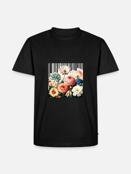 Botanical Illustration - Männer Premium Bio T-Shirt - Schwarz