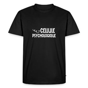 cellule psychologique - T-shirt Premium bio Homme - noir - Devant - Nico (187cm)