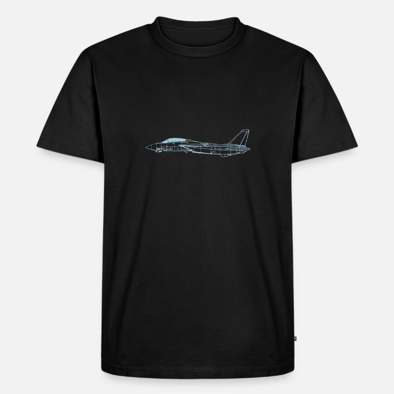 f14_vec_1 de - Männer Premium Bio T-Shirt - Schwarz