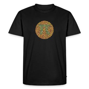 Pi Eye Test - Men's Premium Organic T-Shirt - black - Front - Nico (187cm)